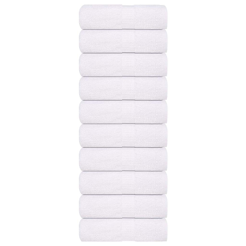 Towel Cotton White 50 x 30 cm Bathroom Bath Linen Home Towels 10 pcs Guest