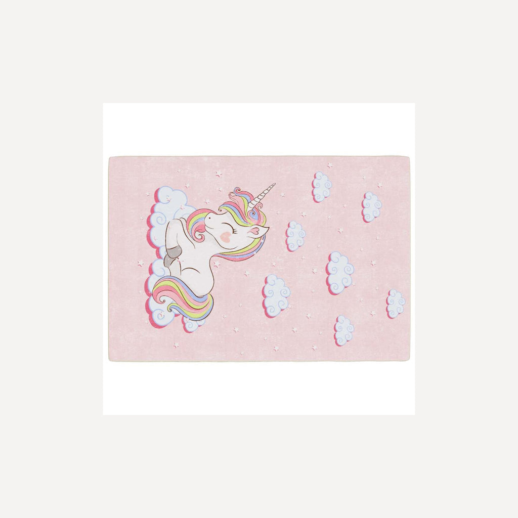 Rug Polyester Pink 160 x 0.4 x 230 cm Floor Mat Home Decor Floor Covering