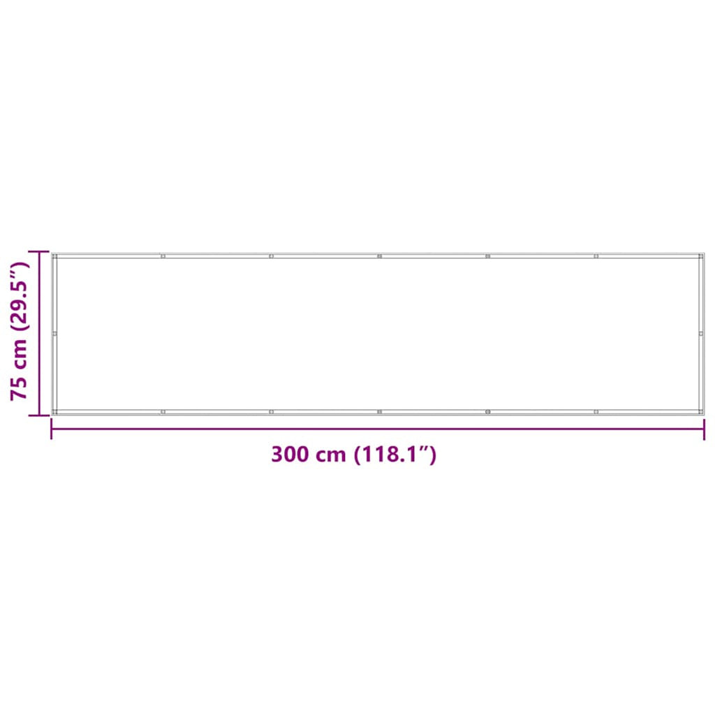 Balcony Screen Oxford Fabric Anthracite Waterproof UV Resistant 75 x 300 cm
