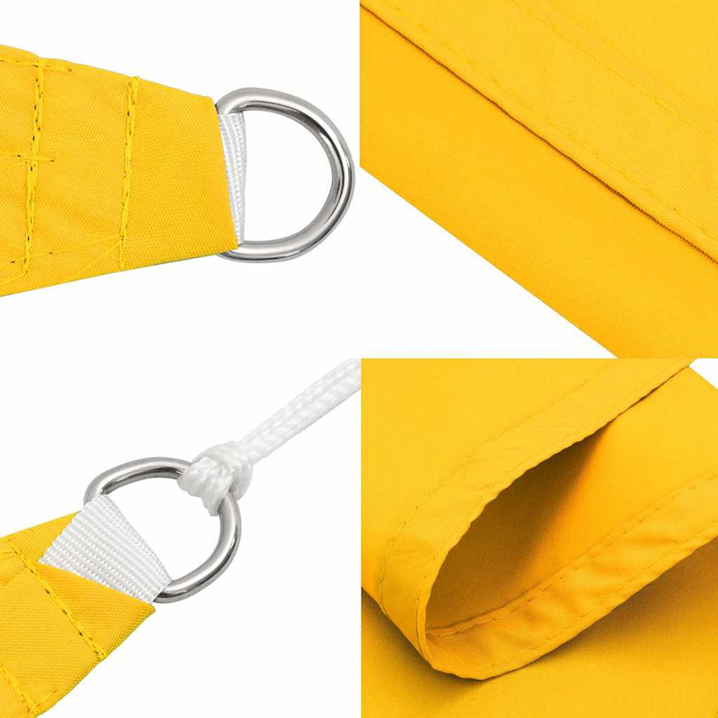 Sunshade Sail Oxford Fabric Yellow Water Resistant UV Resistant 250 x 400 cm