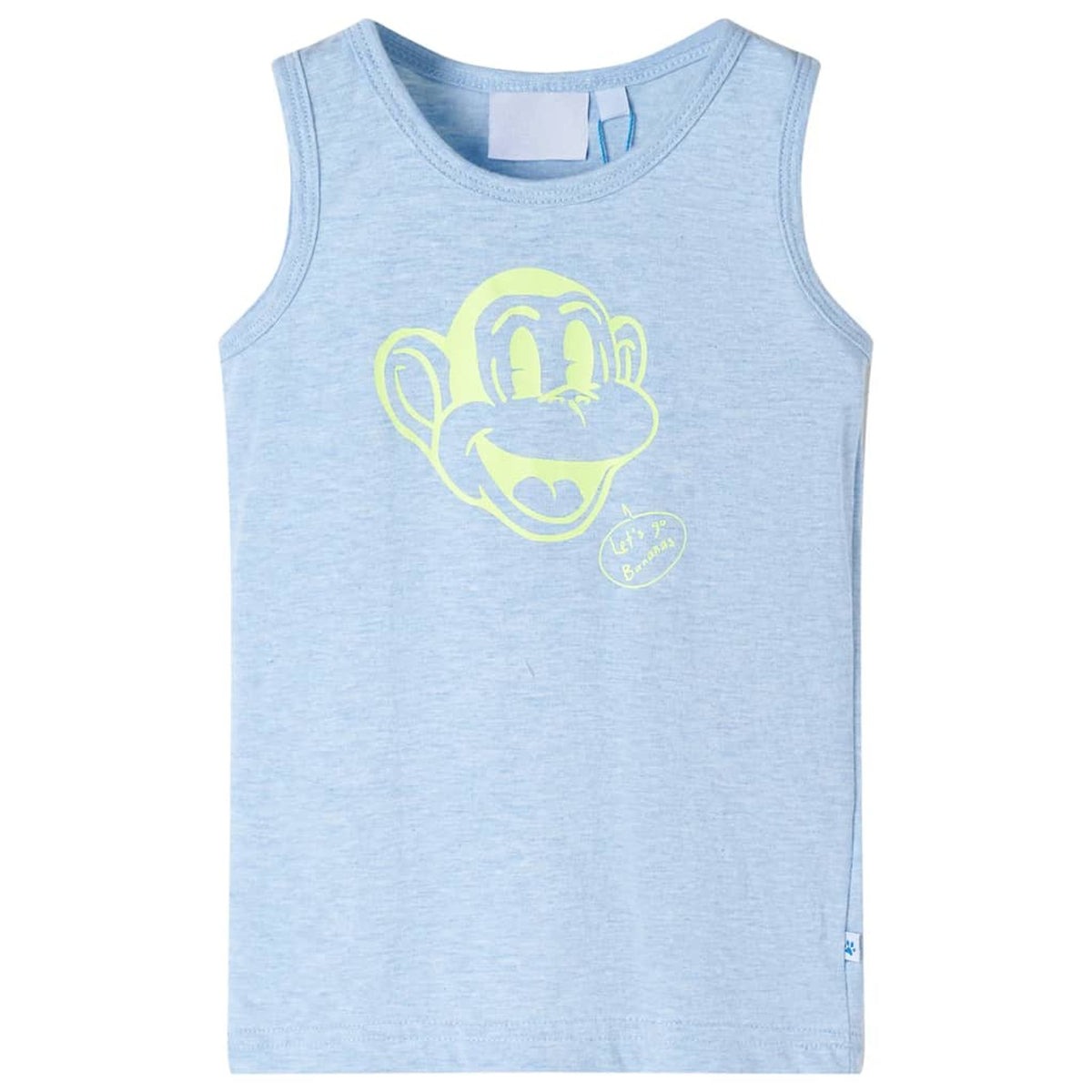 Kids'Tank Top Soft Melange Cotton Soft Blue Melange 116 Kids Clothing Kids'