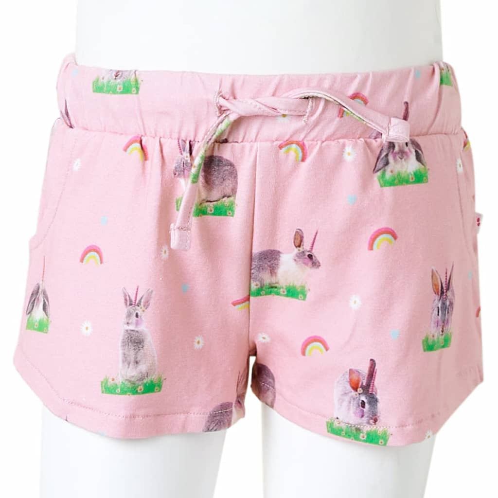 Shorts Cotton Light Pink 128 Kids' Bottoms Kids' Bottom Kids'Shorts Drawstring