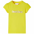 Kids T-Shirt Cotton Bright Yellow 140 Children's Top Kids Clothing Kids Wear
