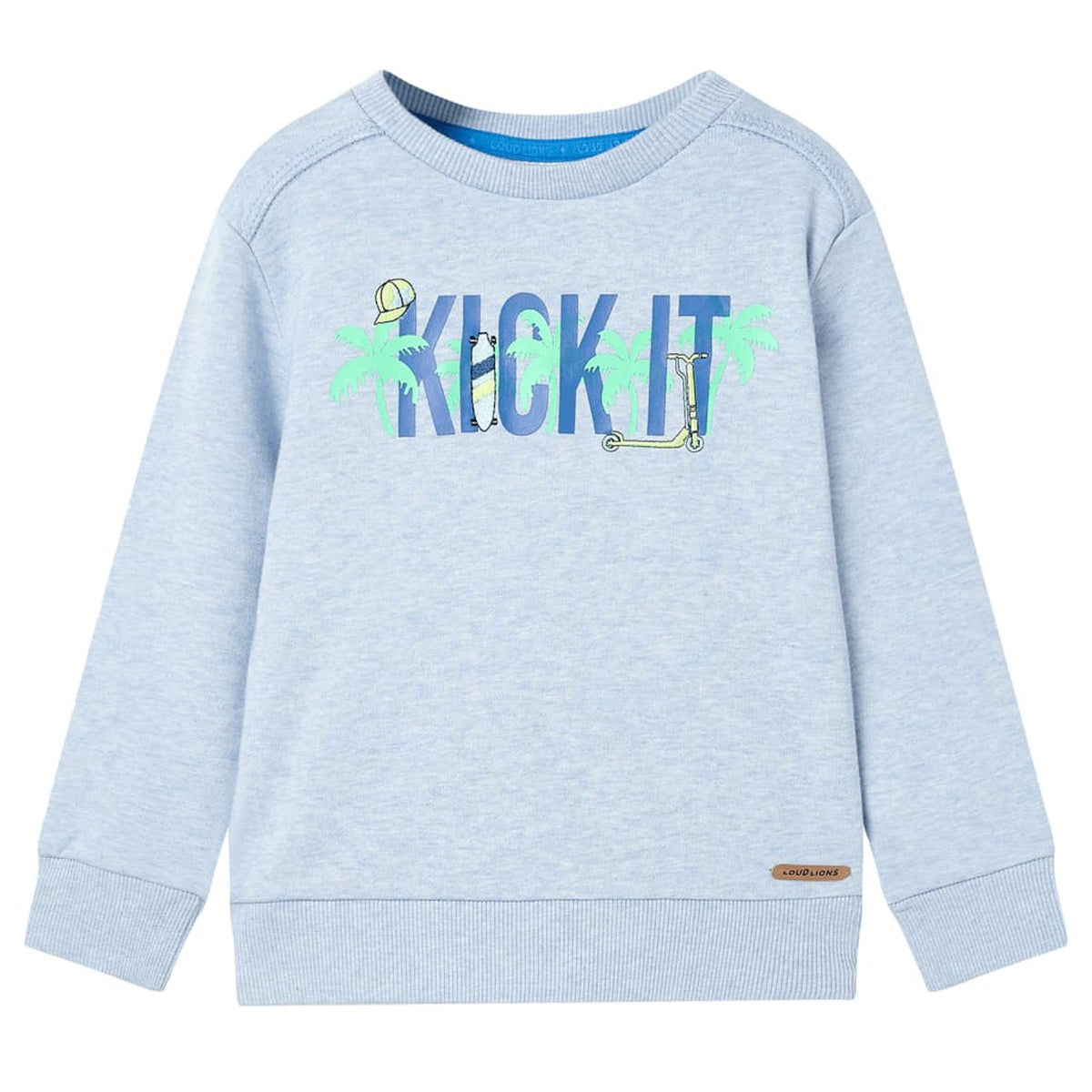 Sweatshirt Cotton Soft Blue Melange 116 Kids Clothing Children's Top Variant 2