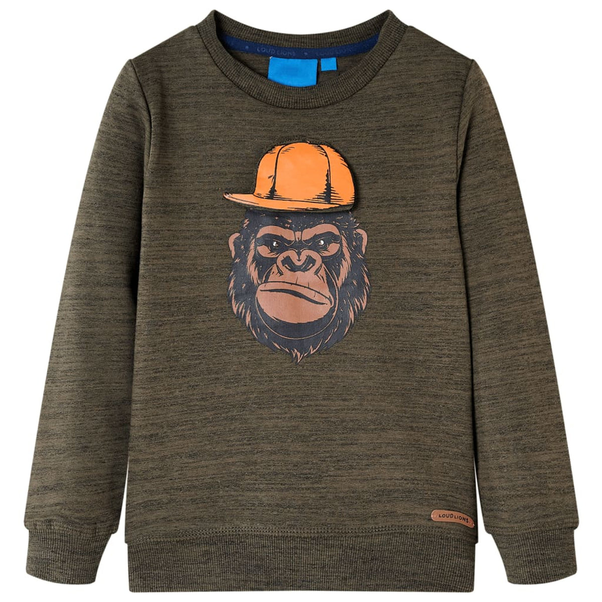 Sweatshirt Cotton Dark Khaki Melange 116 Kids Clothing Children's Top Kids