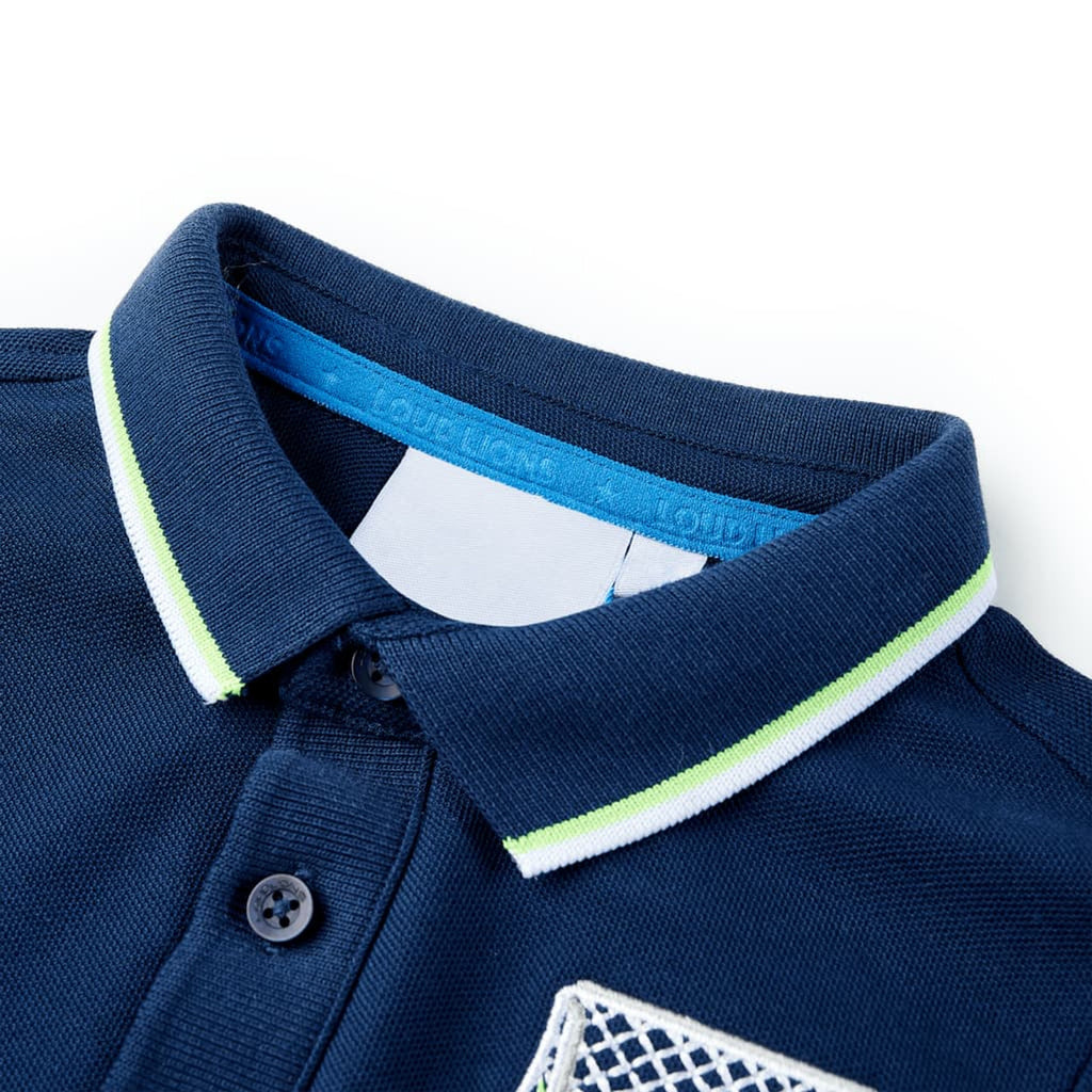 Kids'Polo Shirt Cotton Navy 128 Kids Clothing Children's Wear Kids' Variant 2