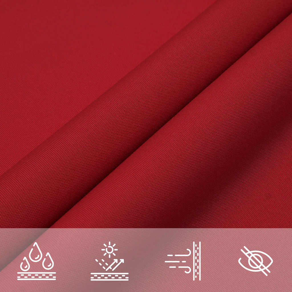 Sunshade Sail Oxford Fabric Red Water Resistant UV Resistant 360 x 360 cm
