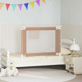 Toddler Safety Bed Rail Fabric (100% Polyester) Taupe 100 x 25 x 95 cm