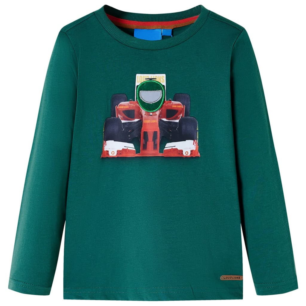 Kids T-Shirt Cotton Green 128 Children's Top Kids Clothing Kids Wear Variant 5
