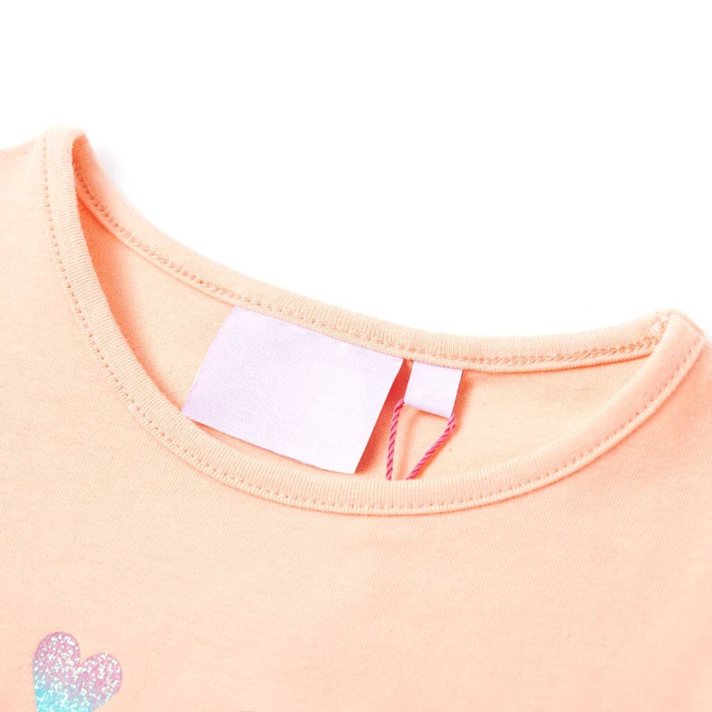 Kids T-Shirt Cotton Light Orange 116 Children's Top Kids Clothing Kids Wear
