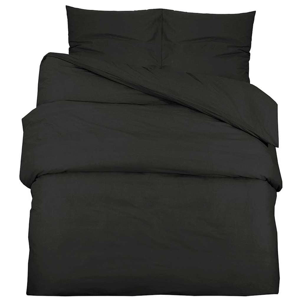 Duvet Cover Cotton Black 200 x 200 cm Bedding Bed Linen Bedroom Variant 4