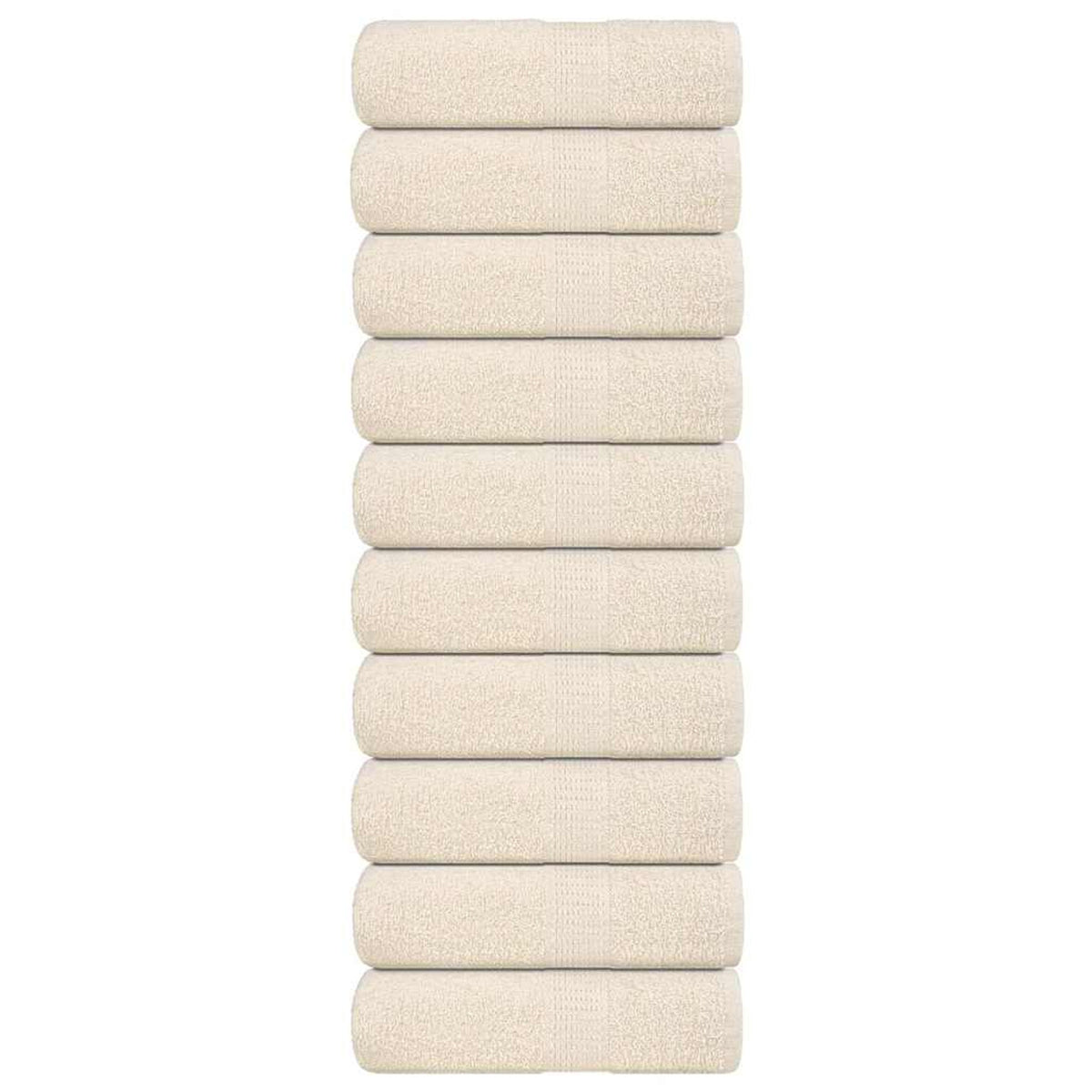 Towel Cotton Cream 30 x 30 cm Bathroom Bath Linen Home Towels 10 pcs Wash