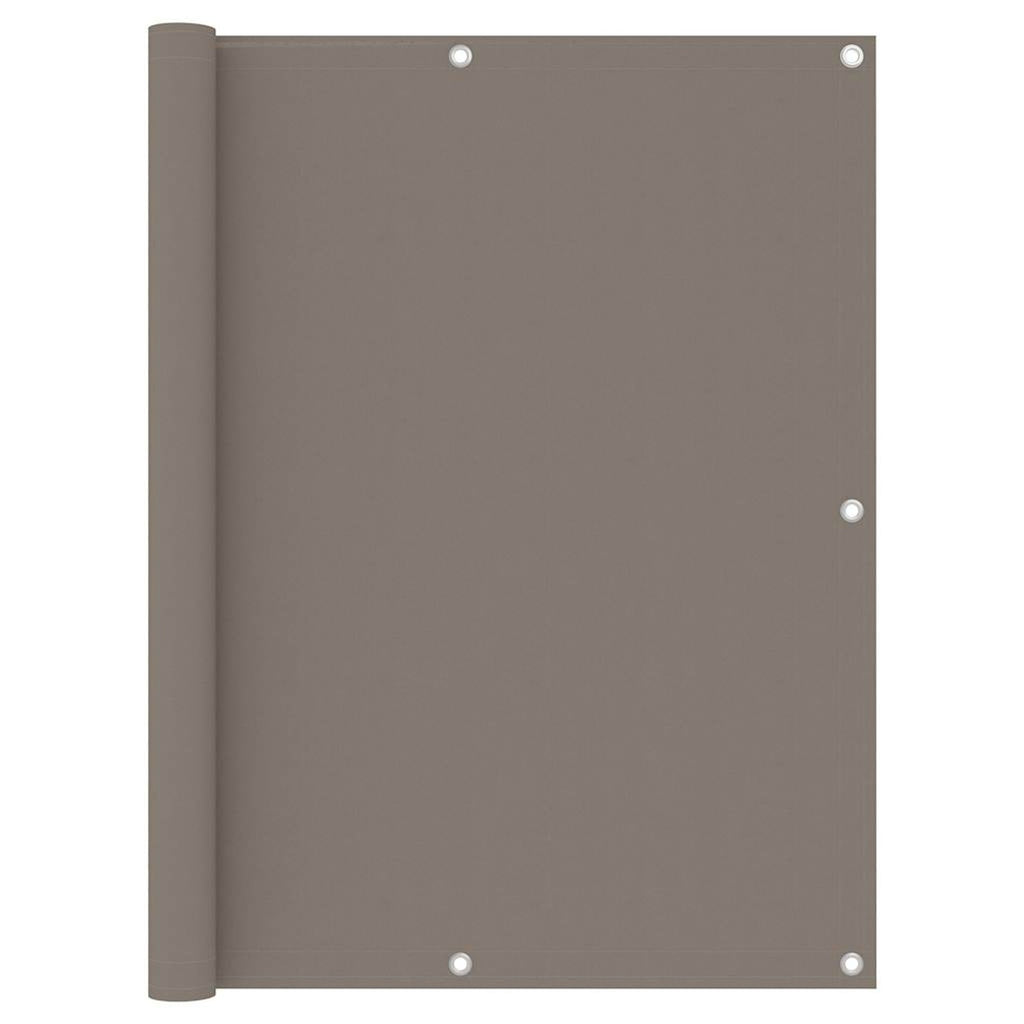 Balcony Screen Oxford Fabric Taupe Waterproof UV Resistant 120 x 400 cm