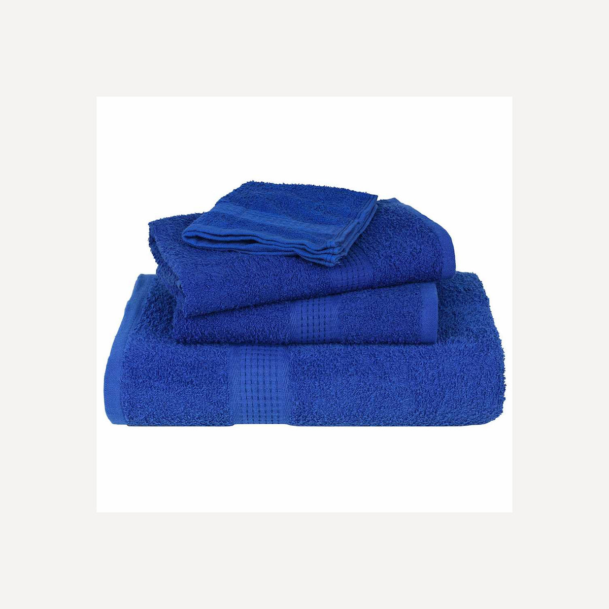 Towel Cotton Blue 50 x 30 cm Bathroom Bath Linen Home Towels 2 pcs Guest 50x30cm