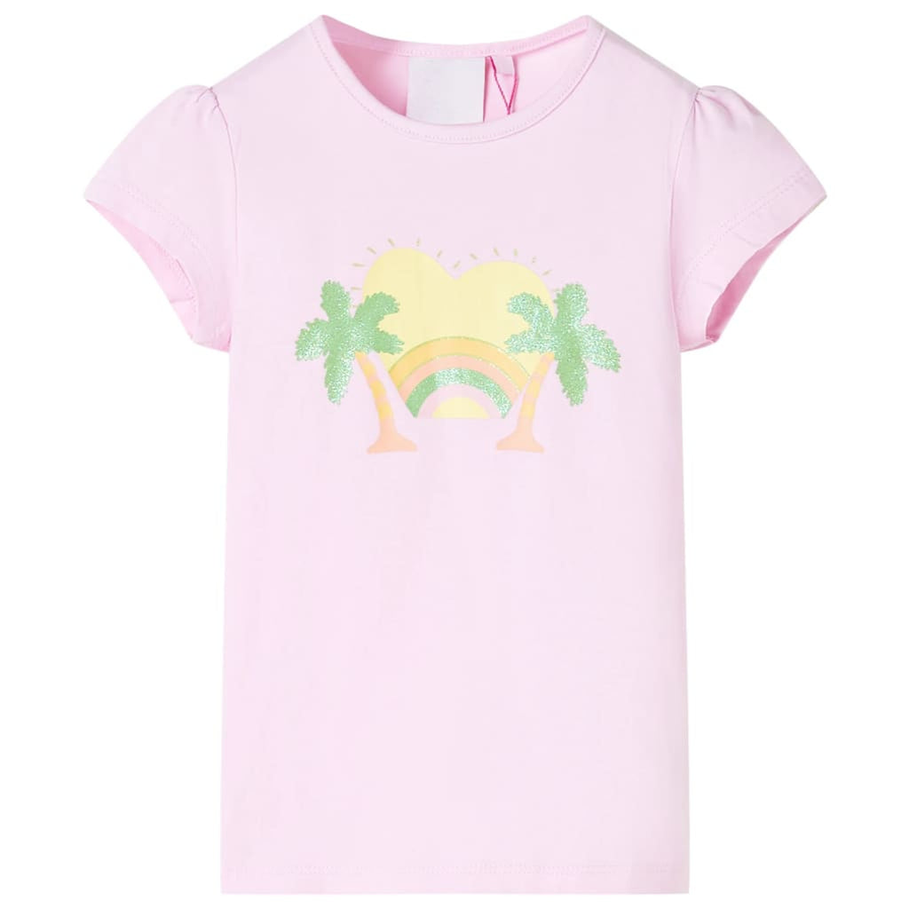 Kids T-Shirt Cotton Light Pink 128 Children's Top Kids Clothing Kids Wear 128