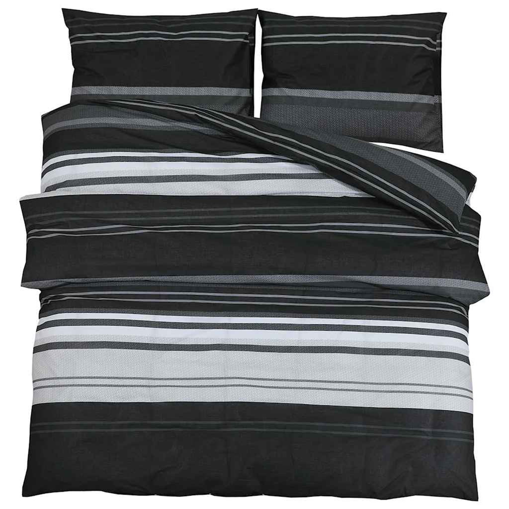 Duvet Cover Cotton Black 200 x 140 cm Bedding Bed Linen Bedroom Variant 6