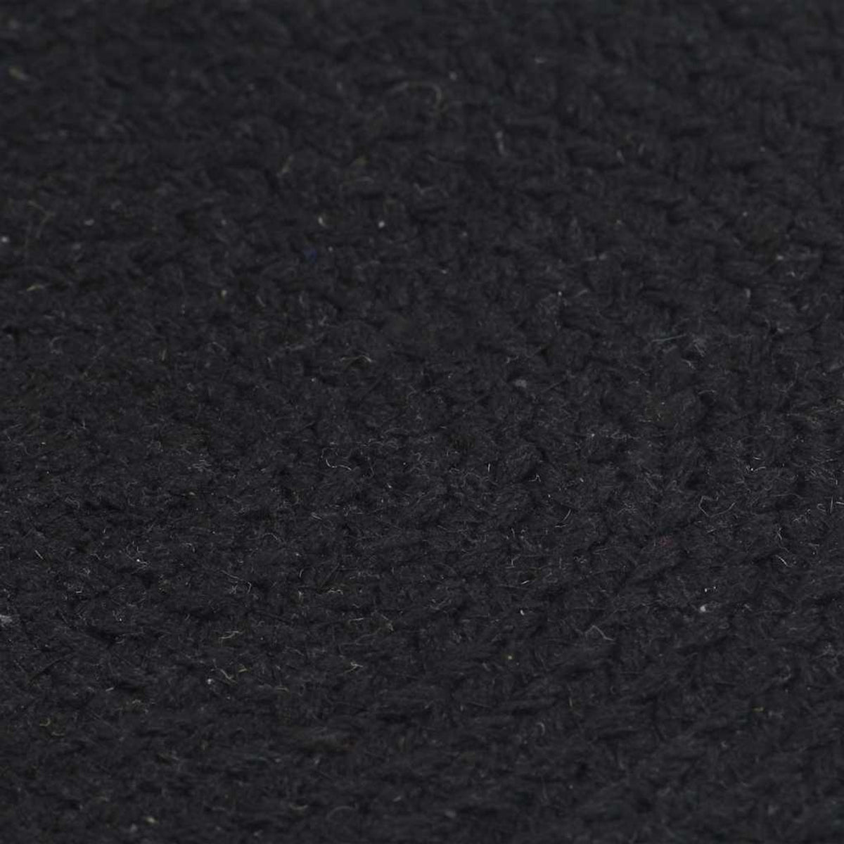 Placemats Plain Round Cotton Black Floor Mat Home Non Slip Placemat 4 pcs