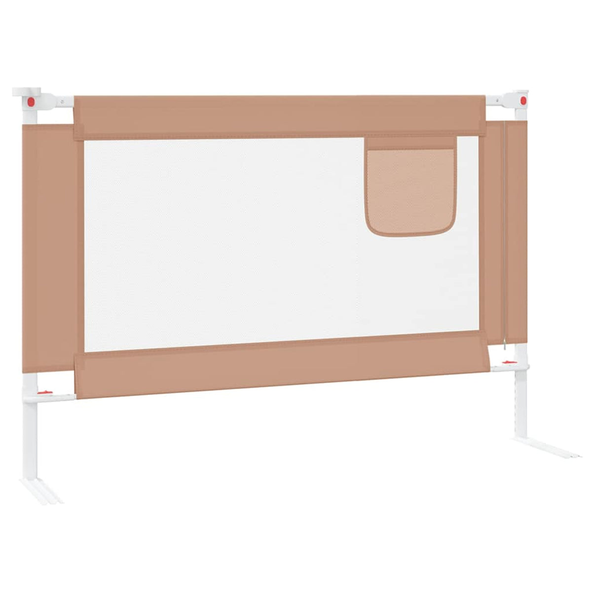Toddler Safety Bed Rail Fabric (100% Polyester) Taupe 100 x 25 x 95 cm
