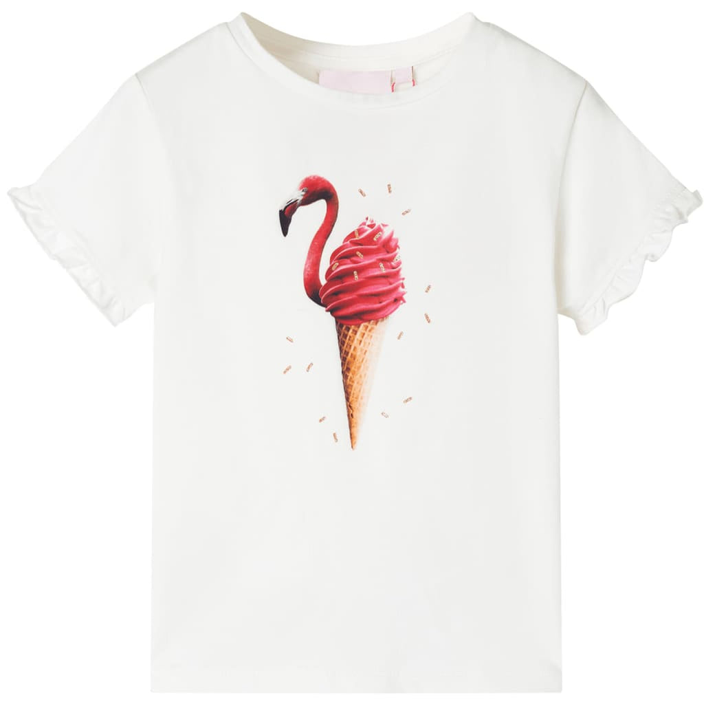 Kids T-Shirt Cotton Ecru 140 Children's Top Kids Clothing Kids Wear Kids' Tops