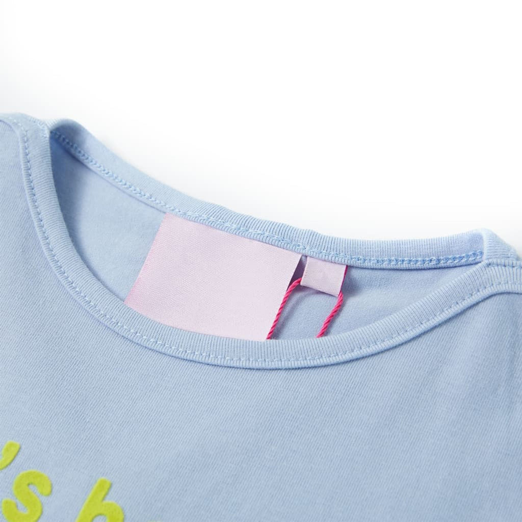 Kids T-Shirt Cotton Light Blue 92 Children's Top Kids Clothing Kids Wear 92