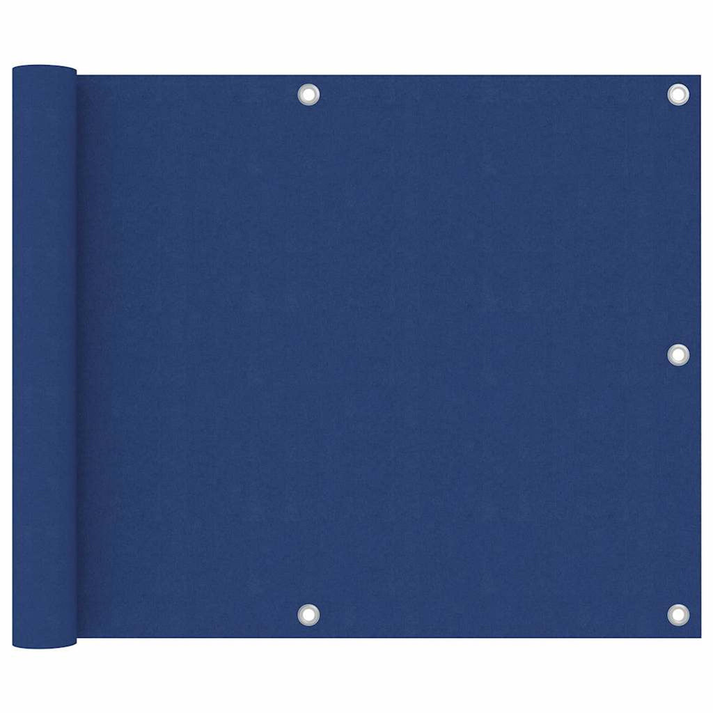 Balcony Screen Oxford Fabric Blue Waterproof UV Resistant 75 x 600 cm Sunshade