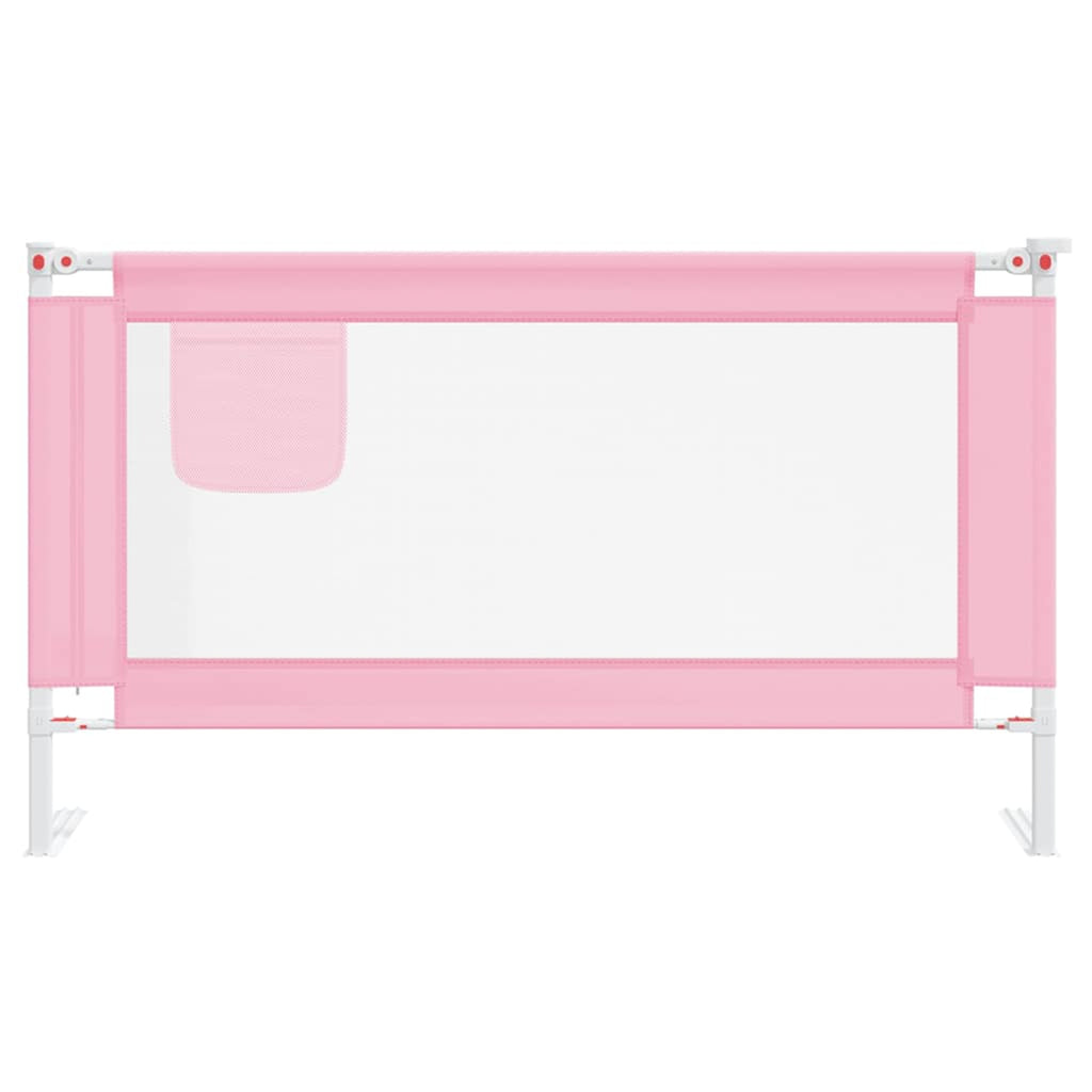 Toddler Safety Bed Rail Fabric (100% Polyester) Pink 140 x 25 x 95 cm Bedguard