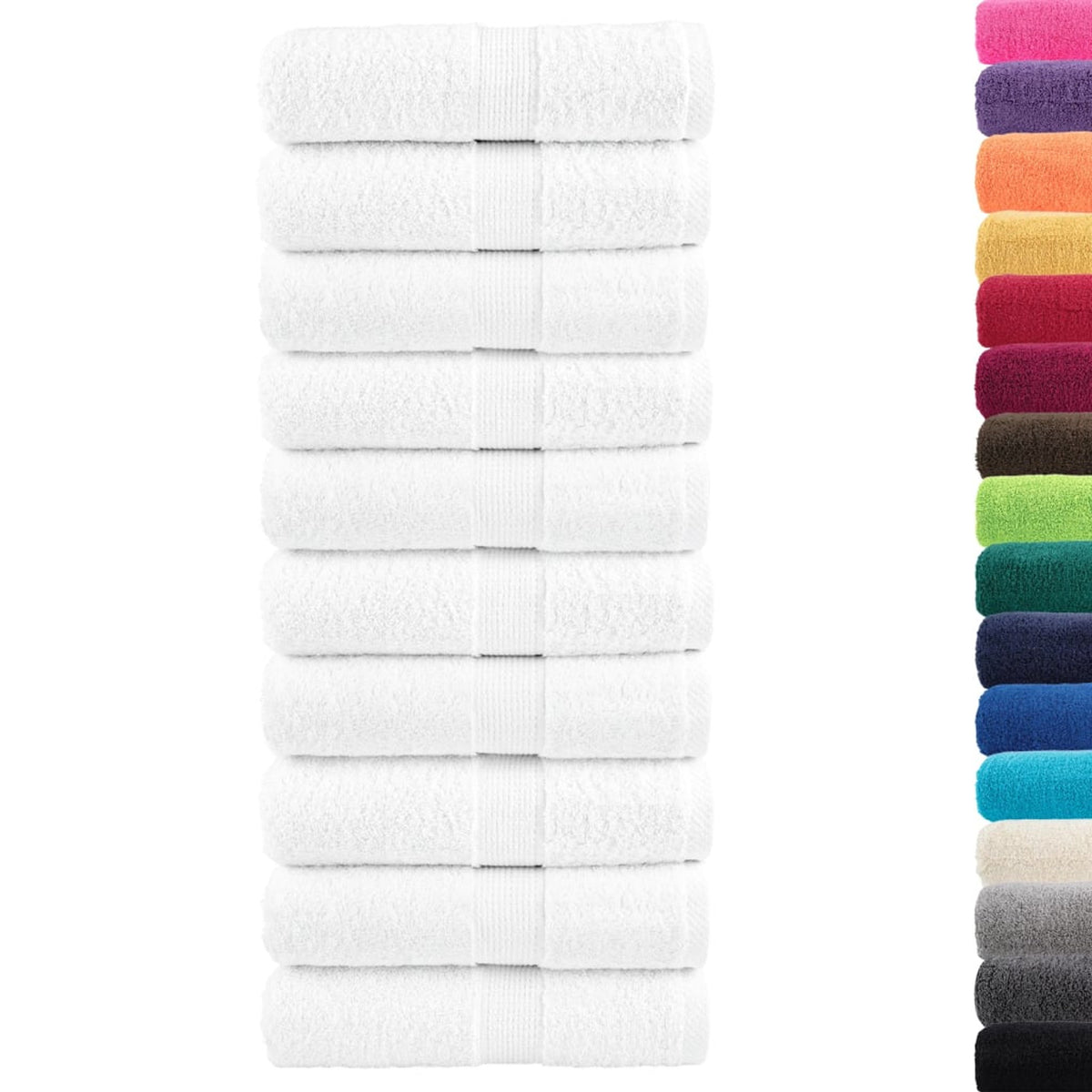 Washcloths Solund Gsm Cotton White 21 x 15 cm Bathroom Bath Linen Towels 50