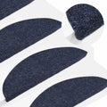 Stair Mats Self-Adhesive Needle Felt Fabric (95%Pes Blue 56 x 17 x 3 cm 15 pcs