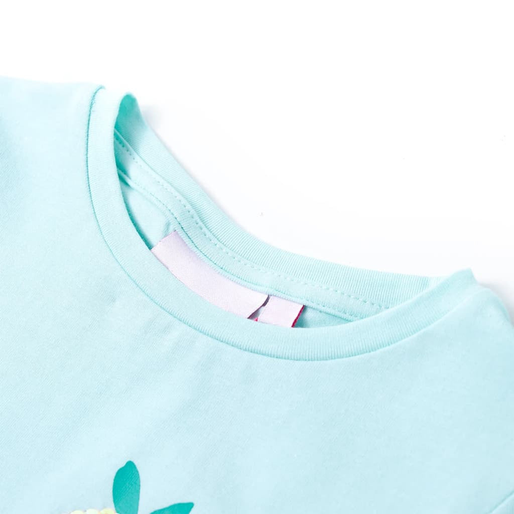 Kids T-Shirt Cotton Light Aqua 116 Children's Top Kids Clothing Kids Variant 4