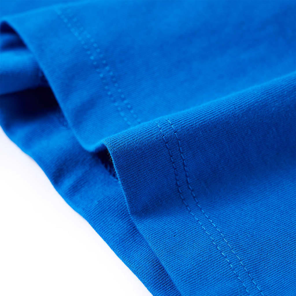 Kids T-Shirt Cotton Bright Blue 116 Children's Top Kids Clothing Kids Wear 116