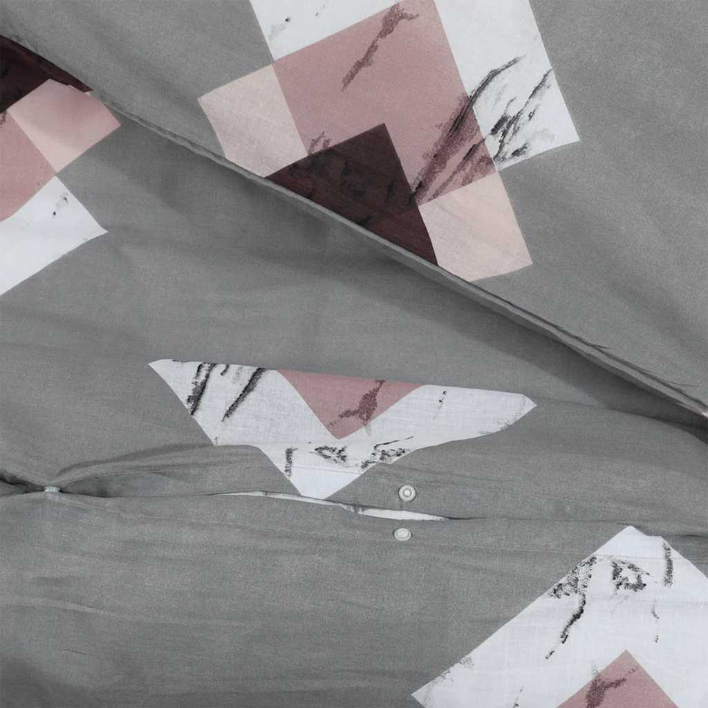 Duvet Cover Cotton Grey 220 x 260 cm Bedding Bed Linen Bedroom Quilt Variant 5