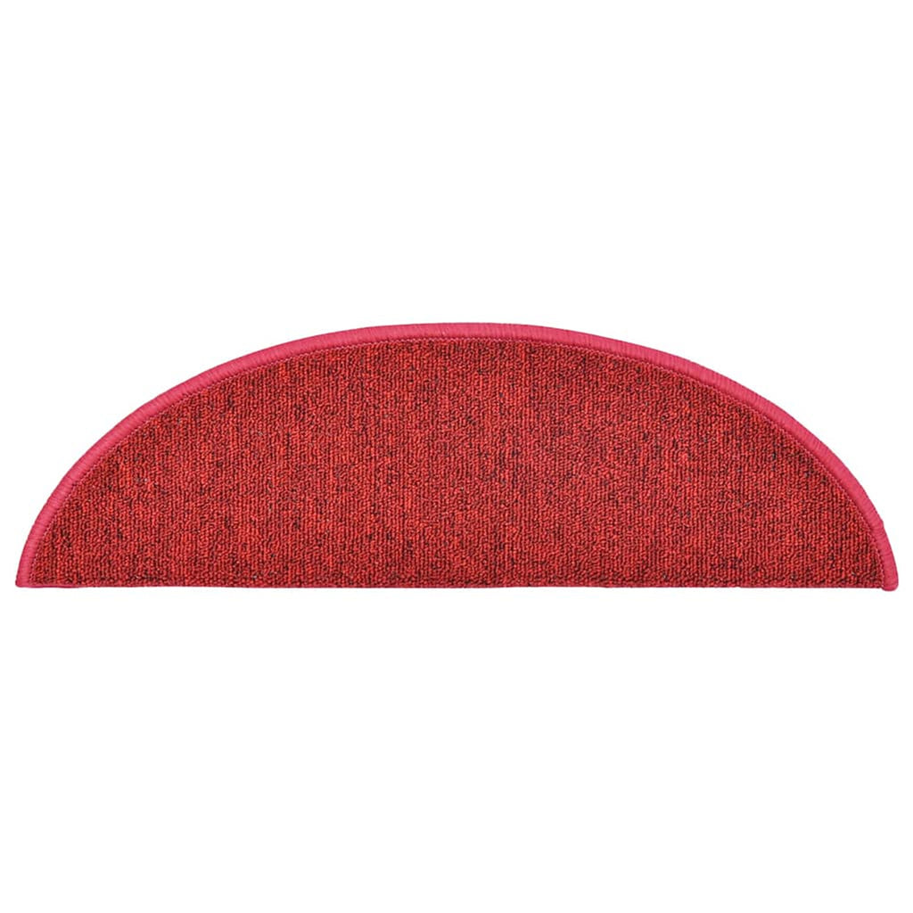 Stair Mats Non-Slip Needle-Punched Fabric -100% Red Foldable 56 x 17 x 3 cm
