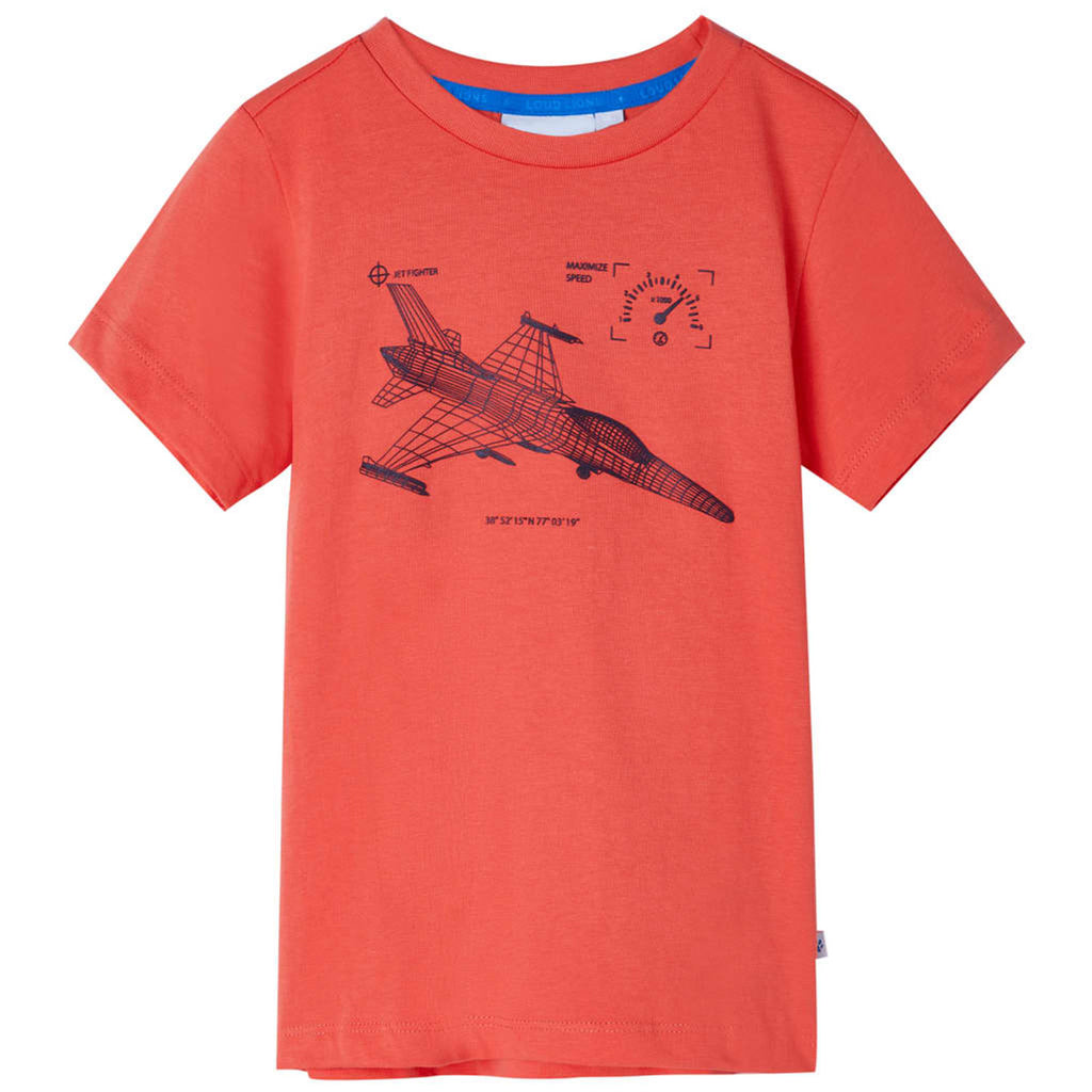 Kids T-Shirt Cotton Light Red 128 Children's Top Kids Clothing Kids Wear 128