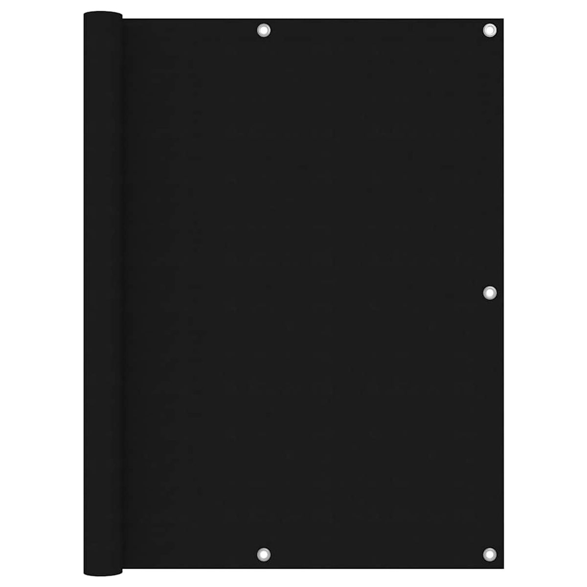 Balcony Screen Oxford Fabric Black Waterproof UV Resistant 120 x 400 cm
