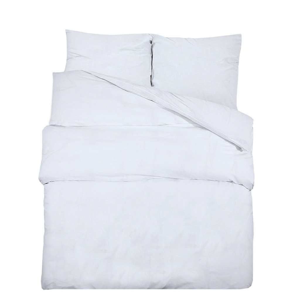 Duvet Cover Cotton White 200 x 200 cm Bedding Bed Linen Bedroom Quilt 200x200cm