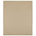 Jersey Fitted Sheet Cotton Taupe 200 x 100 cm Bedroom Furniture Bedstead