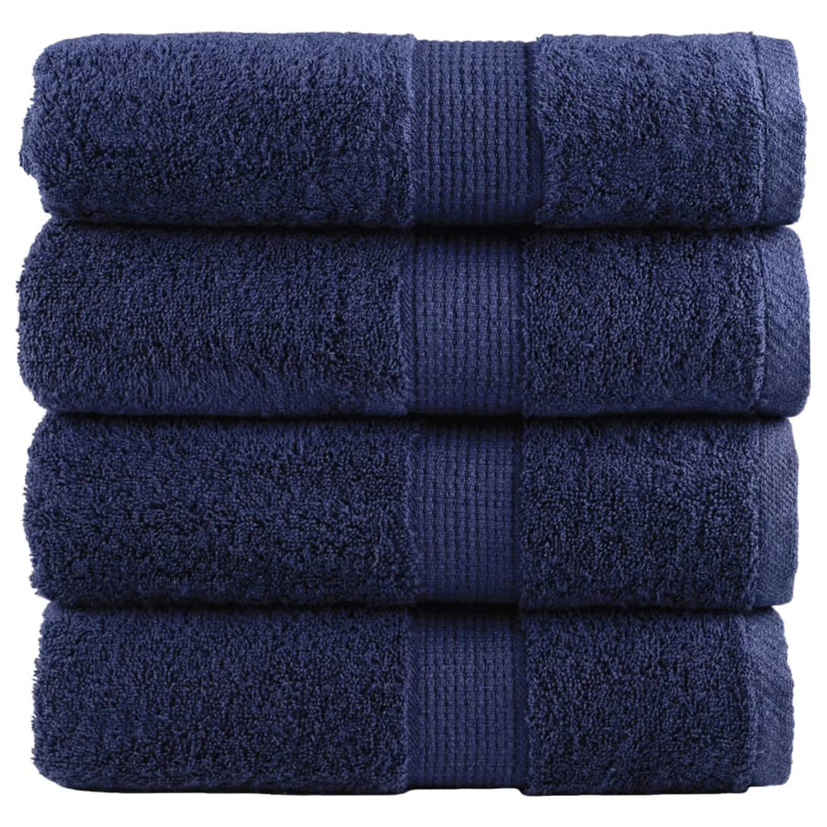 Towel Cotton Navy Blue 50 x 30 cm Bathroom Bath Linen Home Towels 4 Variant 2