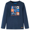 Kids T-Shirt Cotton Navy Melange 104 Children's Top Kids Clothing Variant 2