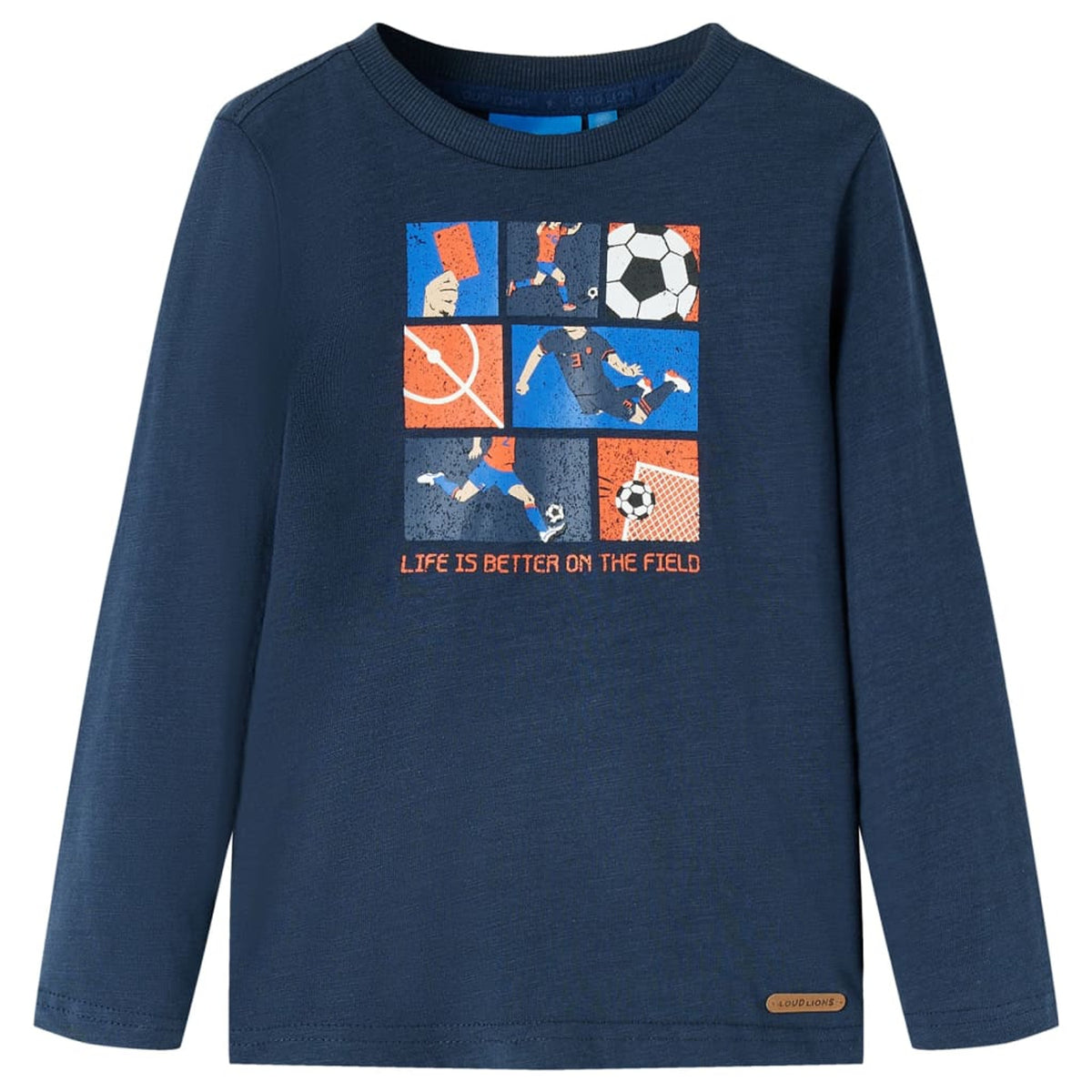 Kids T-Shirt Cotton Navy Melange 104 Children's Top Kids Clothing Variant 2