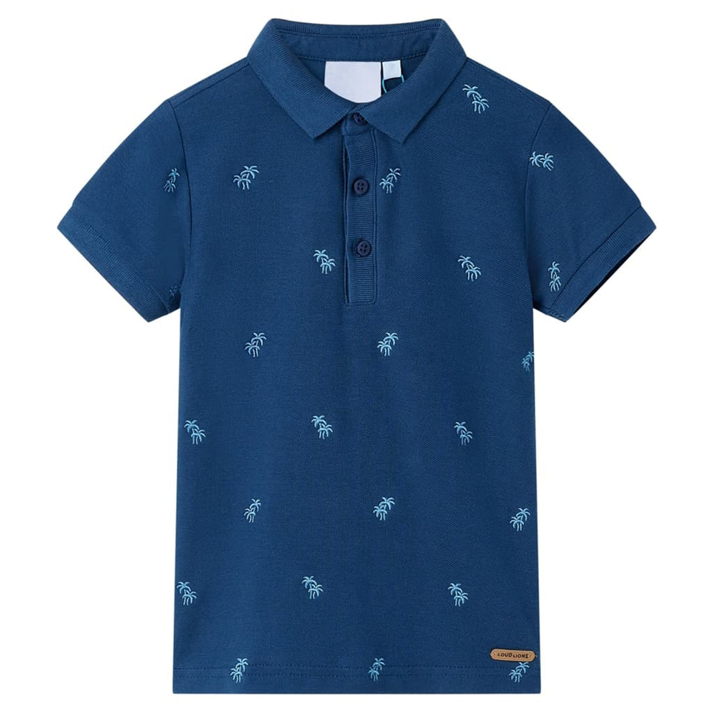 Kids'Polo Shirt Dark Cotton Dark Blue 104 Kids Clothing Children's Wear 104
