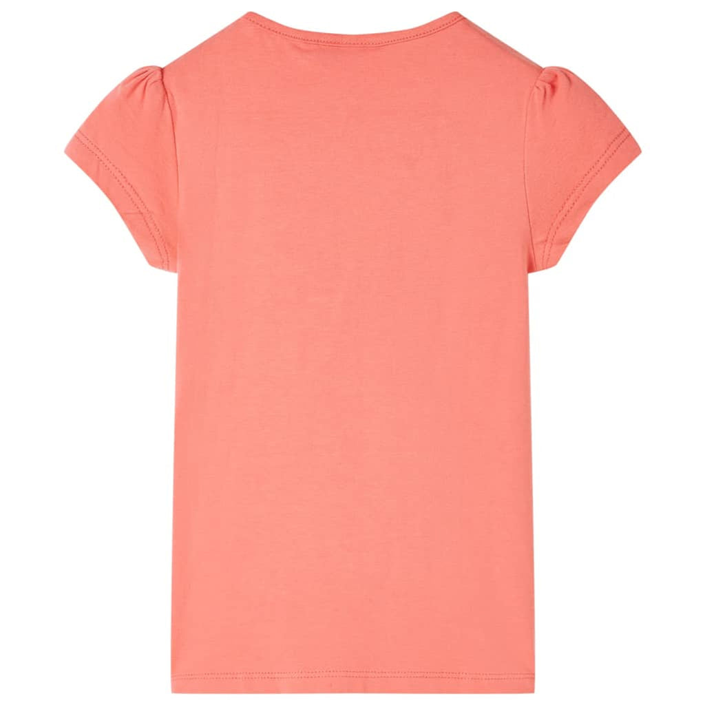 Kids T-Shirt Cotton Coral 92 Children's Top Kids Clothing Kids Wear Kids' Tops