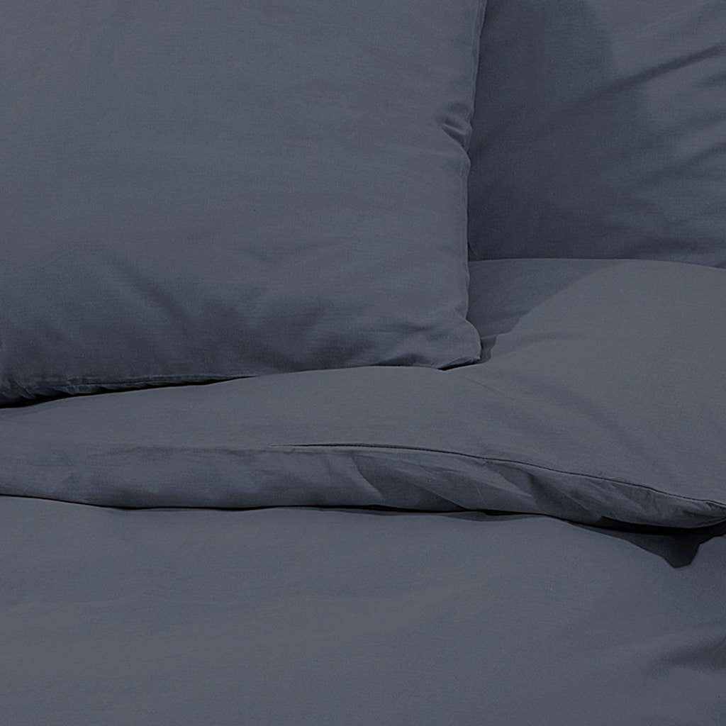 Duvet Cover Cotton Anthracite 200 x 140 cm Bedding Bed Linen Bedroom Variant 2
