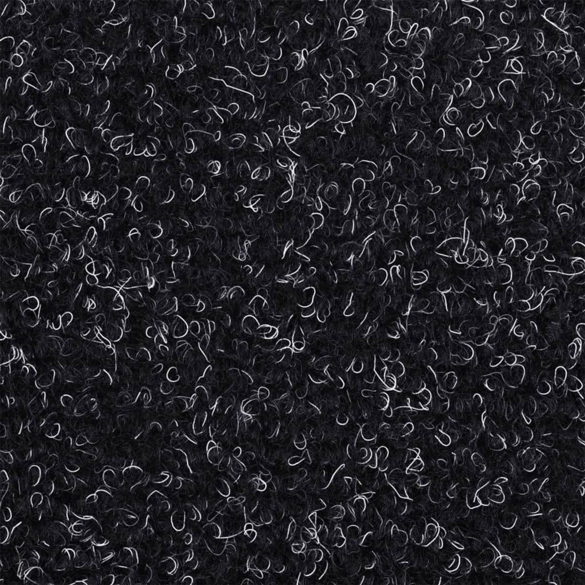 Stair Mats Self-Adhesive Half Round Needle-Punched Fabric (100% Black Floor