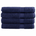 Towel Cotton Navy Blue 200 x 100 cm Bathroom Bath Linen Home Towels Variant 2