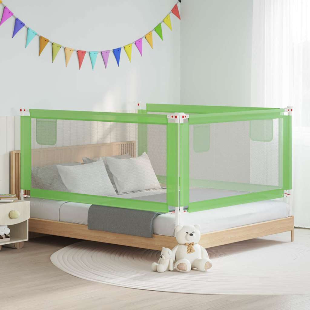 Toddler Safety Bed Rail Fabric (100% Polyester) Green 180 x 25 x 95 cm