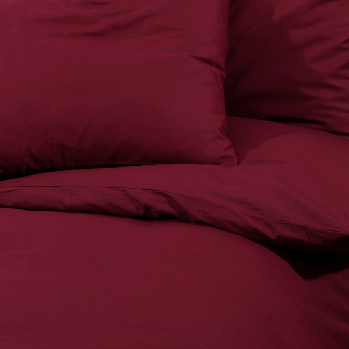 Duvet Cover Cotton Bordeaux 200 x 200 cm Bedding Bed Linen Bedroom Quilt