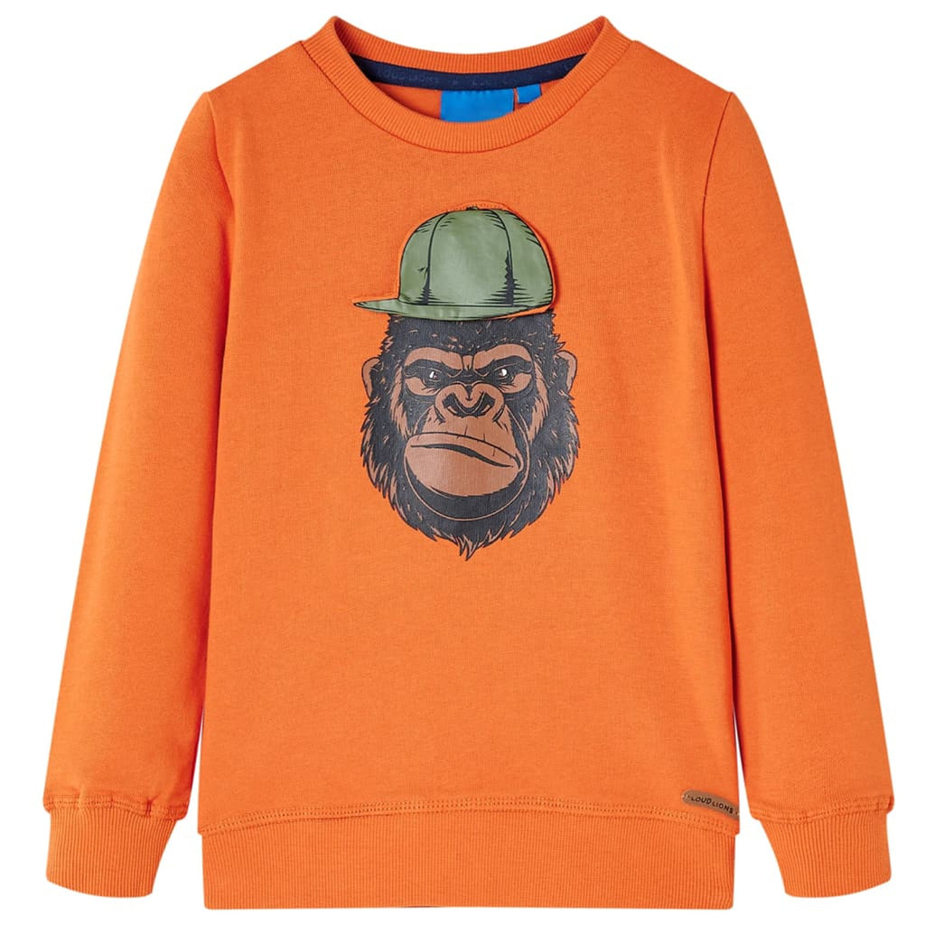 Sweatshirt Cotton Dark Orange 128 Kids Clothing Children's Top Kids Wear 128
