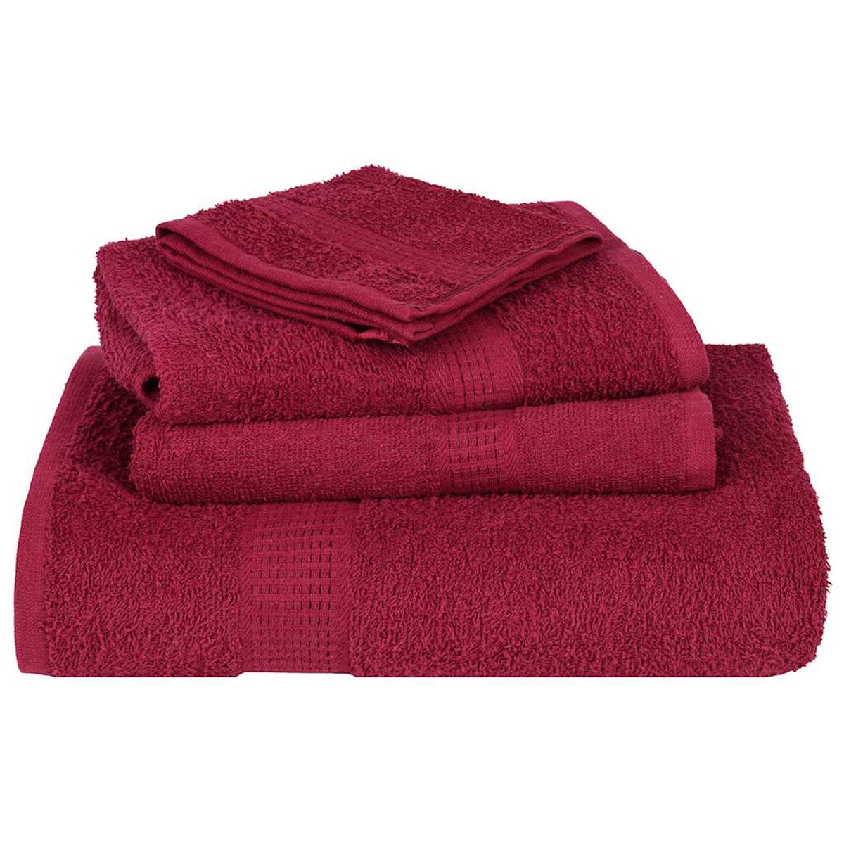 Towel Cotton Bordeaux 30 x 50 cm Bathroom Bath Linen Home Bath Towels &