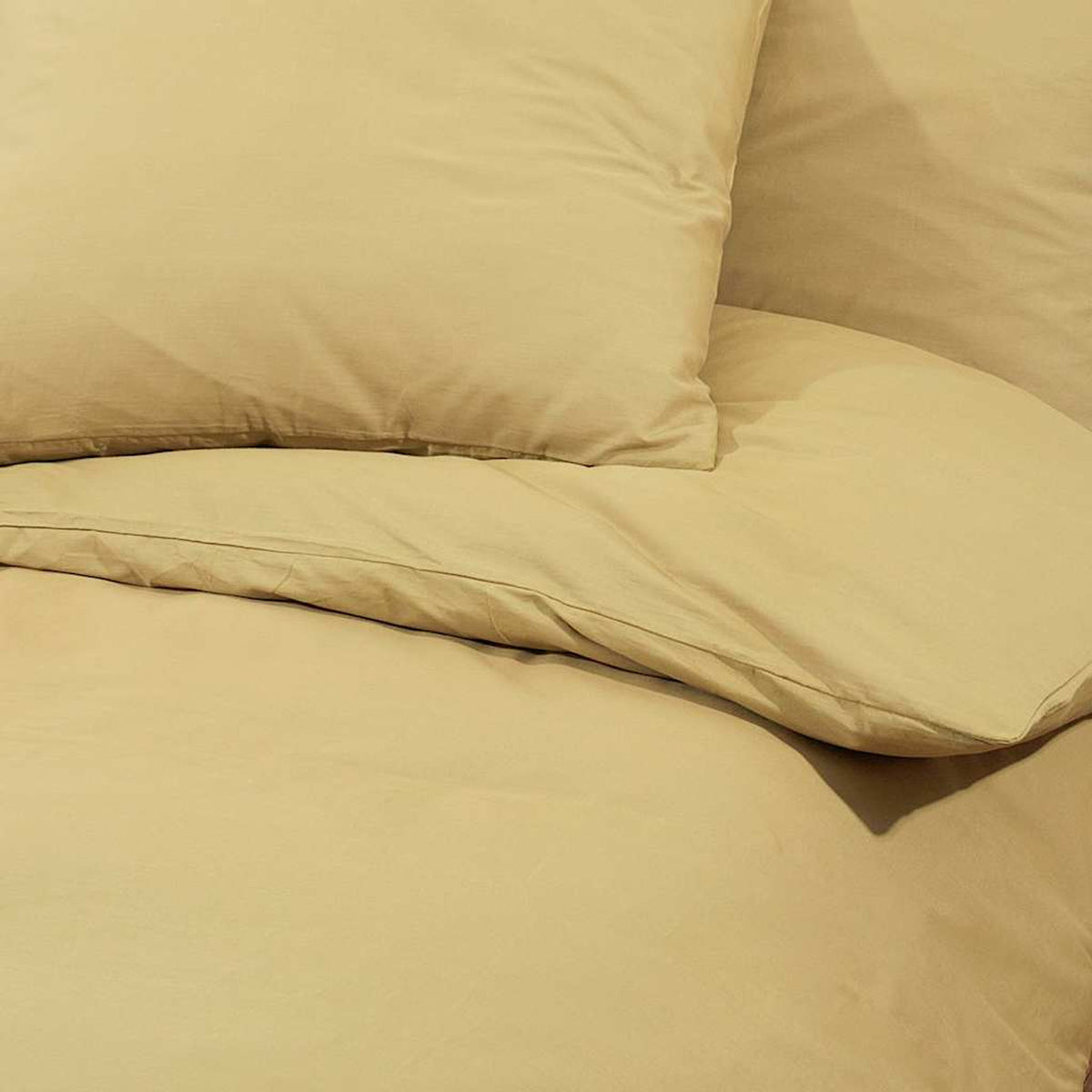 Duvet Cover Cotton Taupe 200 x 135 cm Bedding Bed Linen Bedroom Variant 2