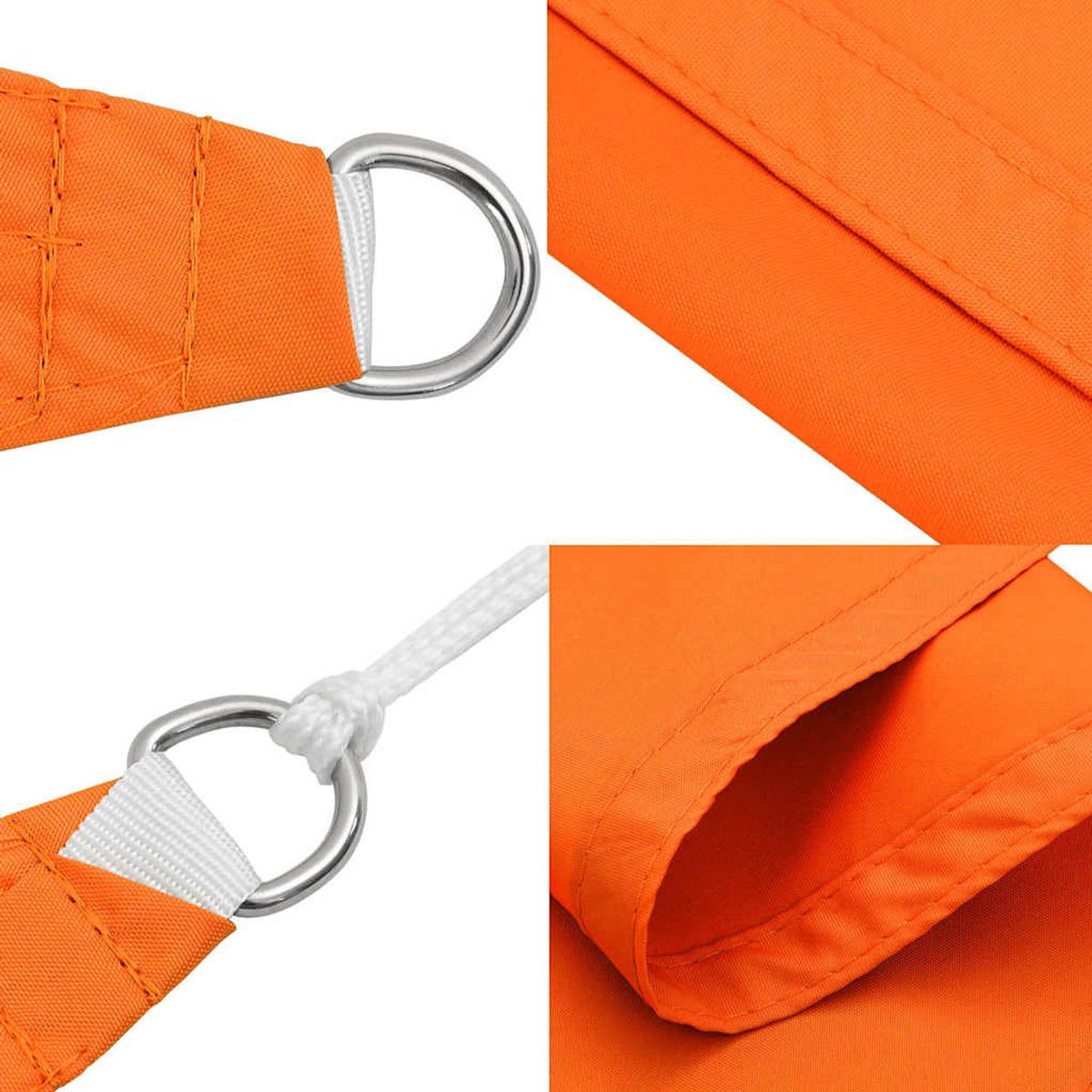 Sunshade Sail Oxford Fabric Orange Water Resistant UV Resistant 200 x 400 cm